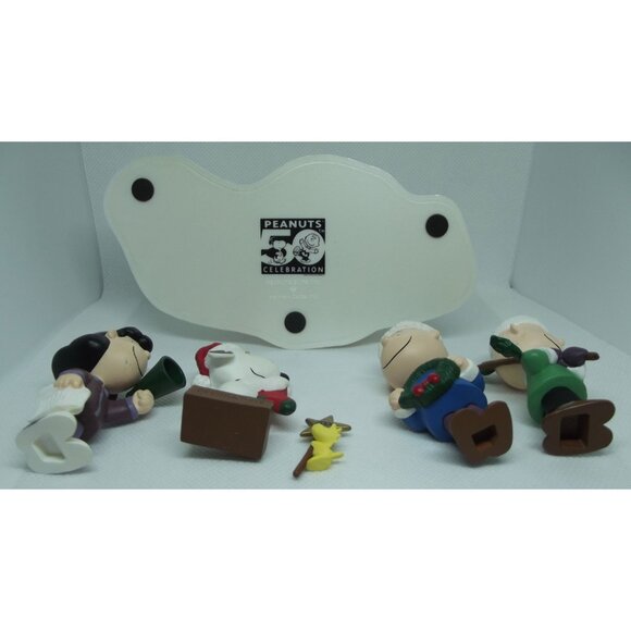 Hallmark Ornament Set (lot of 5) Keepsake Peanuts 50th Anniv A Snoopy Christmas - Picture 6 of 13